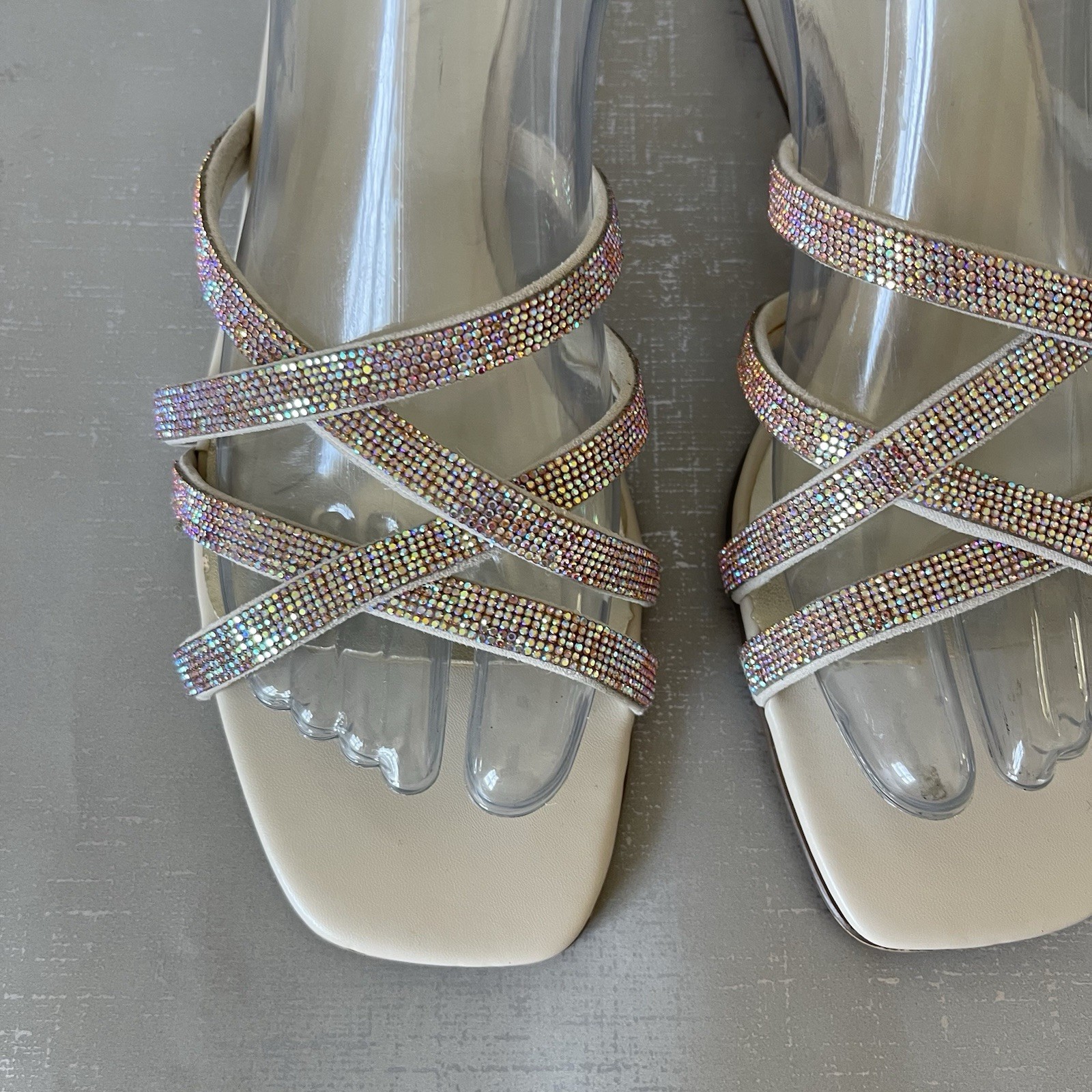 Naturalizer Rhynestones Strappy Sandal 8 M Sparkle Party Cocktail Prom Shoes
