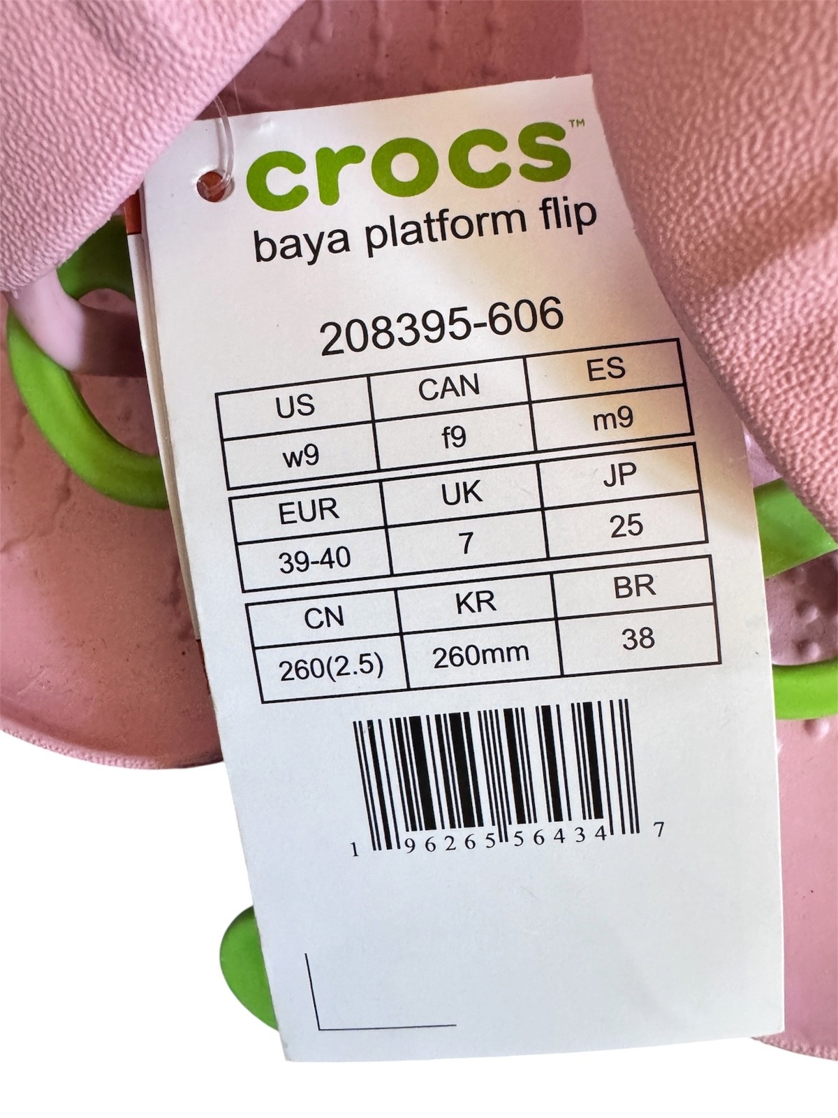CROCS Baya Platform Flip Flops ROSE PINK (W9 Women’s Size 9) NEW WITH TAG!