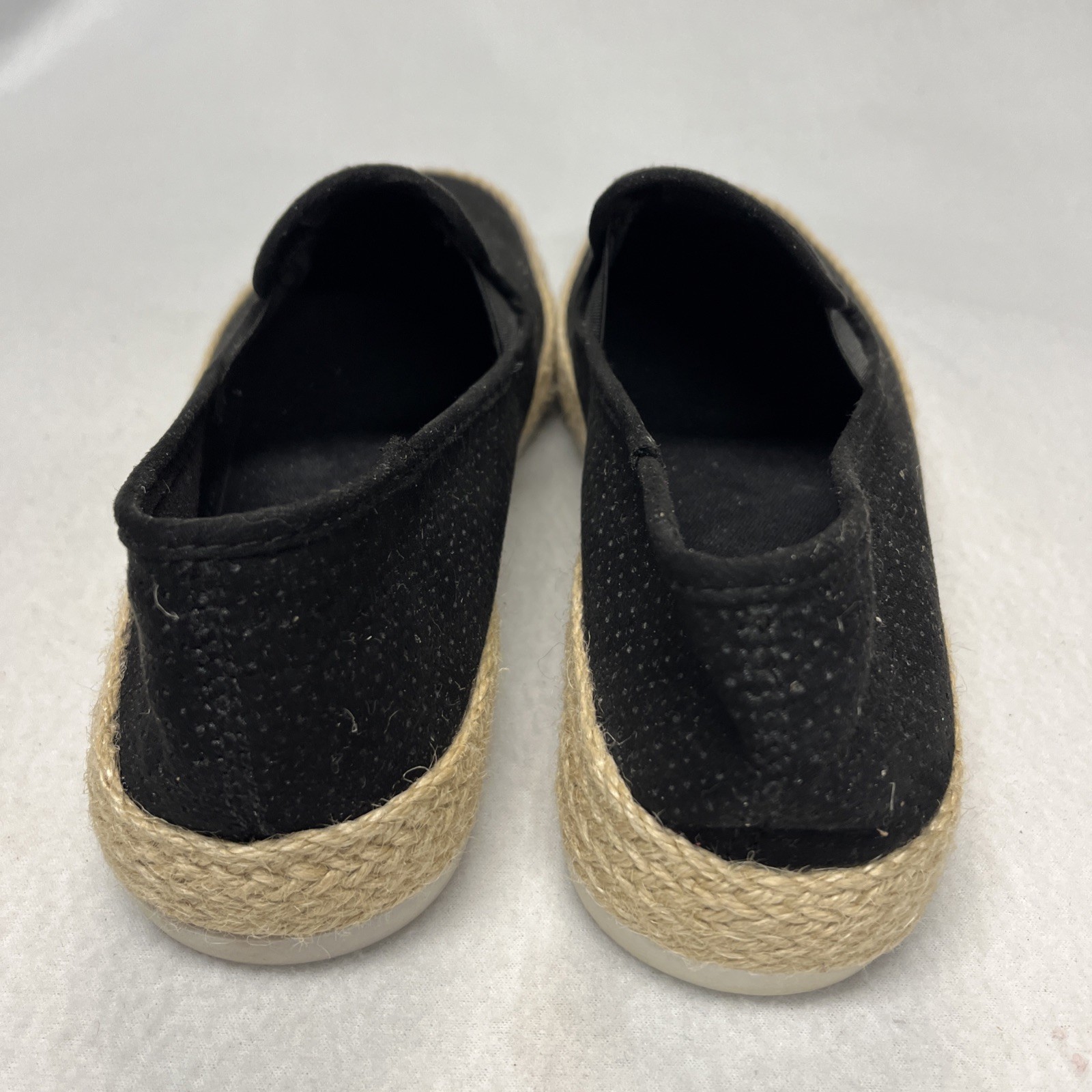 Esprit Nadine Espadrille Flats US 9M Black Faux Suede Textile Uppers Casual Shoe