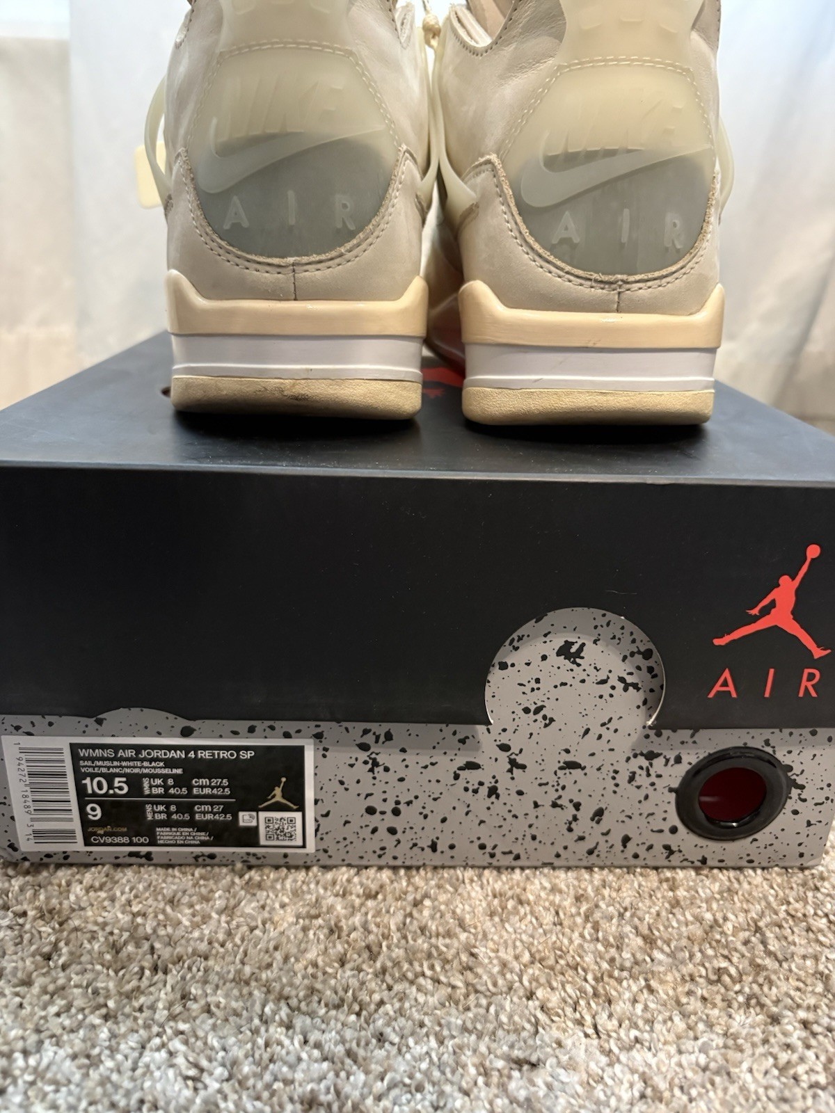 Jordan Air Jordan 4 Retro SP x Off-White Sail Beige Mid Top Lace-Up CV9388-100