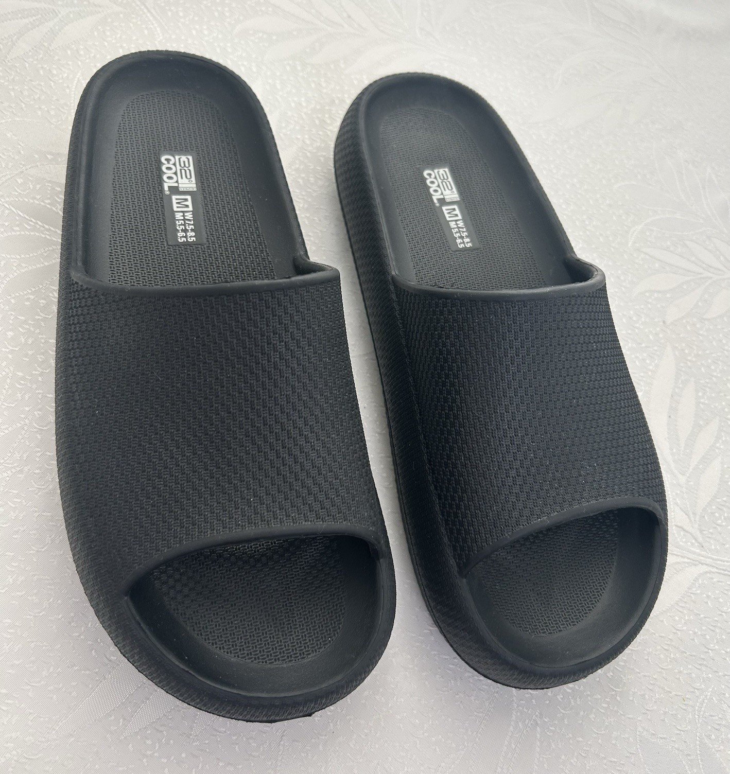 32 Degrees Unisex Black Logo EVA Slide Sandals W 7.5-8.5 M 5.5-6.5