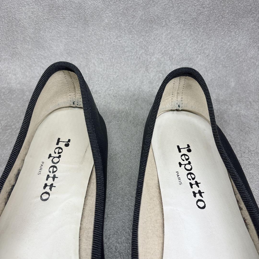 Repetto ballet shoes black flat shoes 37.5 from Japan