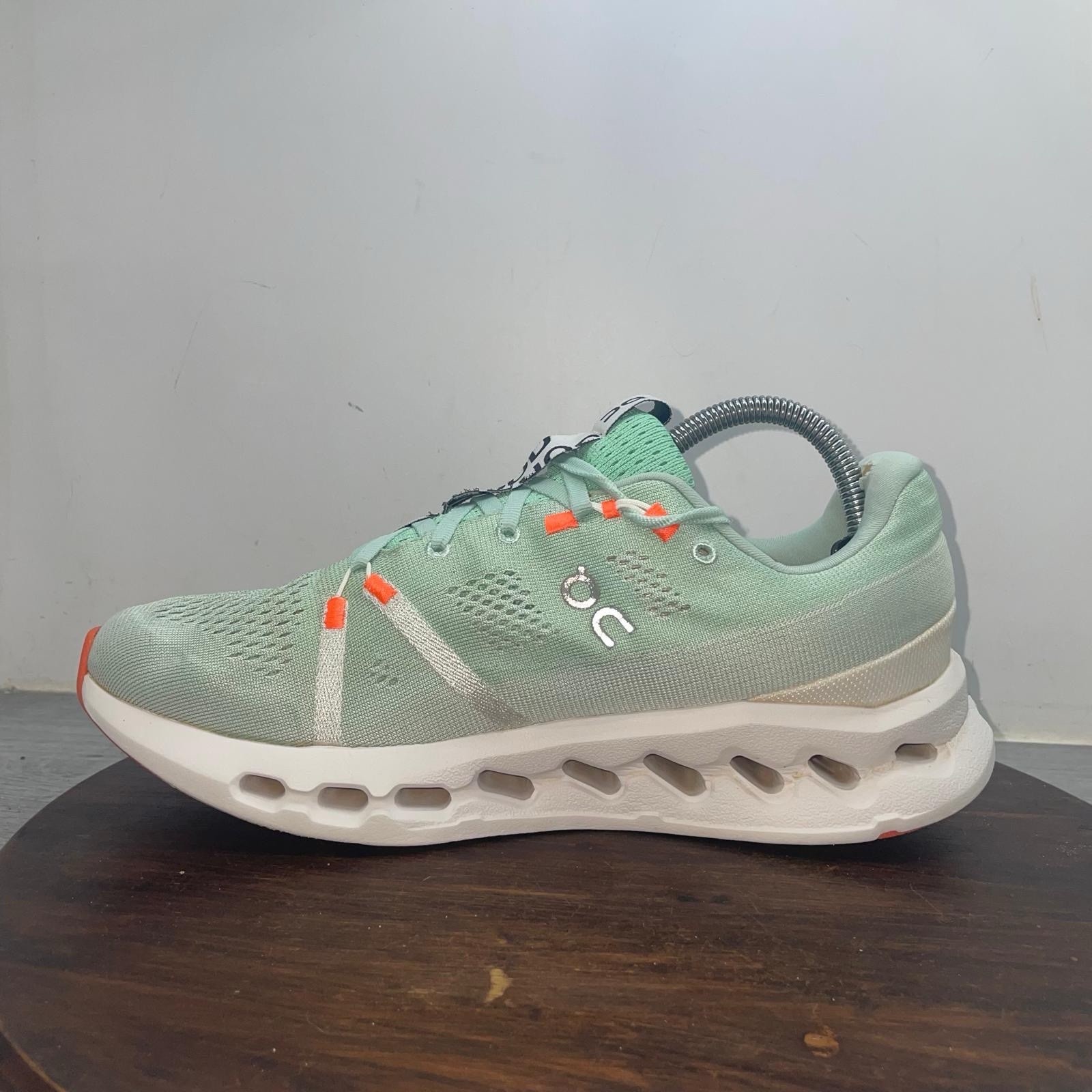 On Cloudsurfer Mint Green Orange Road Running Shoes 3WD10441071 Womens 9.5