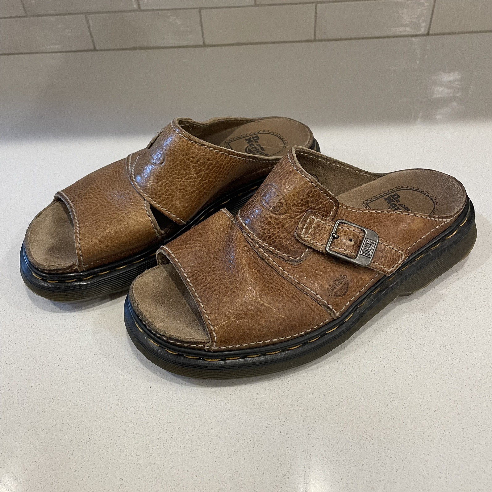 Doc Martens Vtg Y2K AIR WAIR Chunky Mule Buckle Brown US 8 (men) / 9 (women)