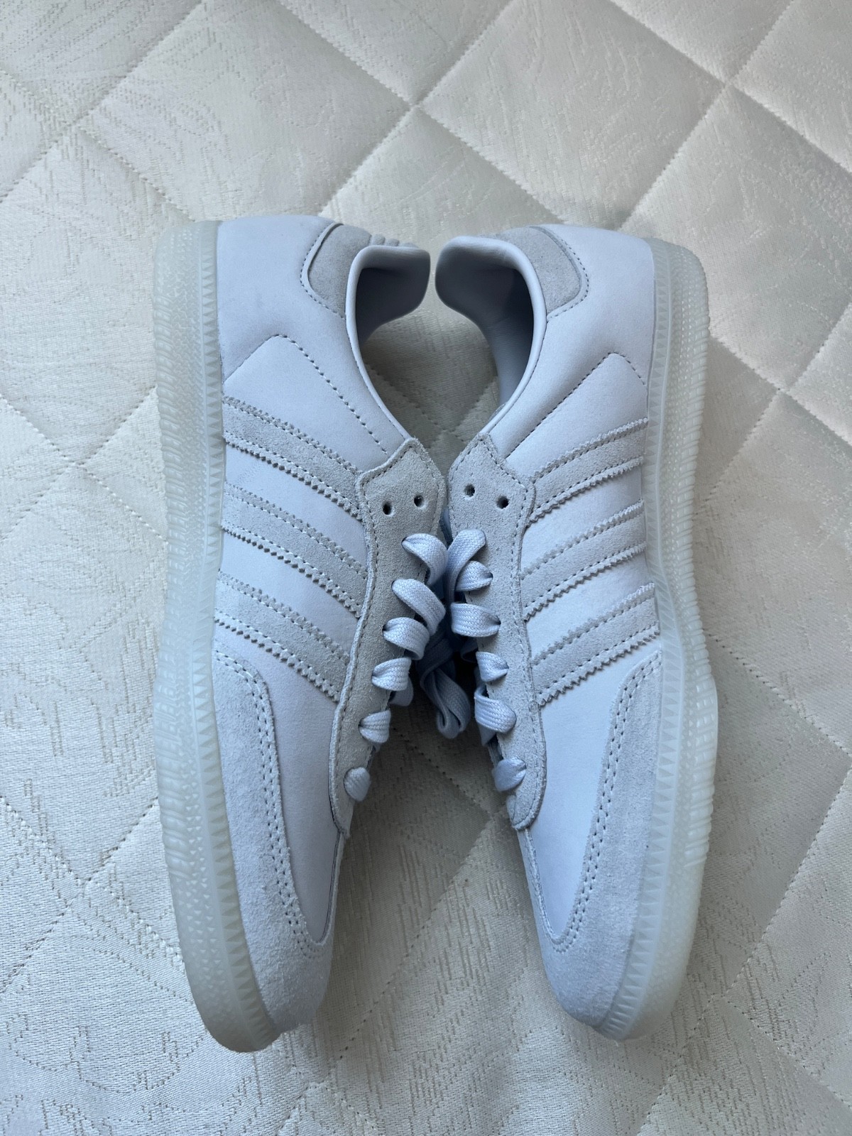 adidas Samba Og Lace Up Womens Dash Grey Sneakers Casual Shoes 8.5