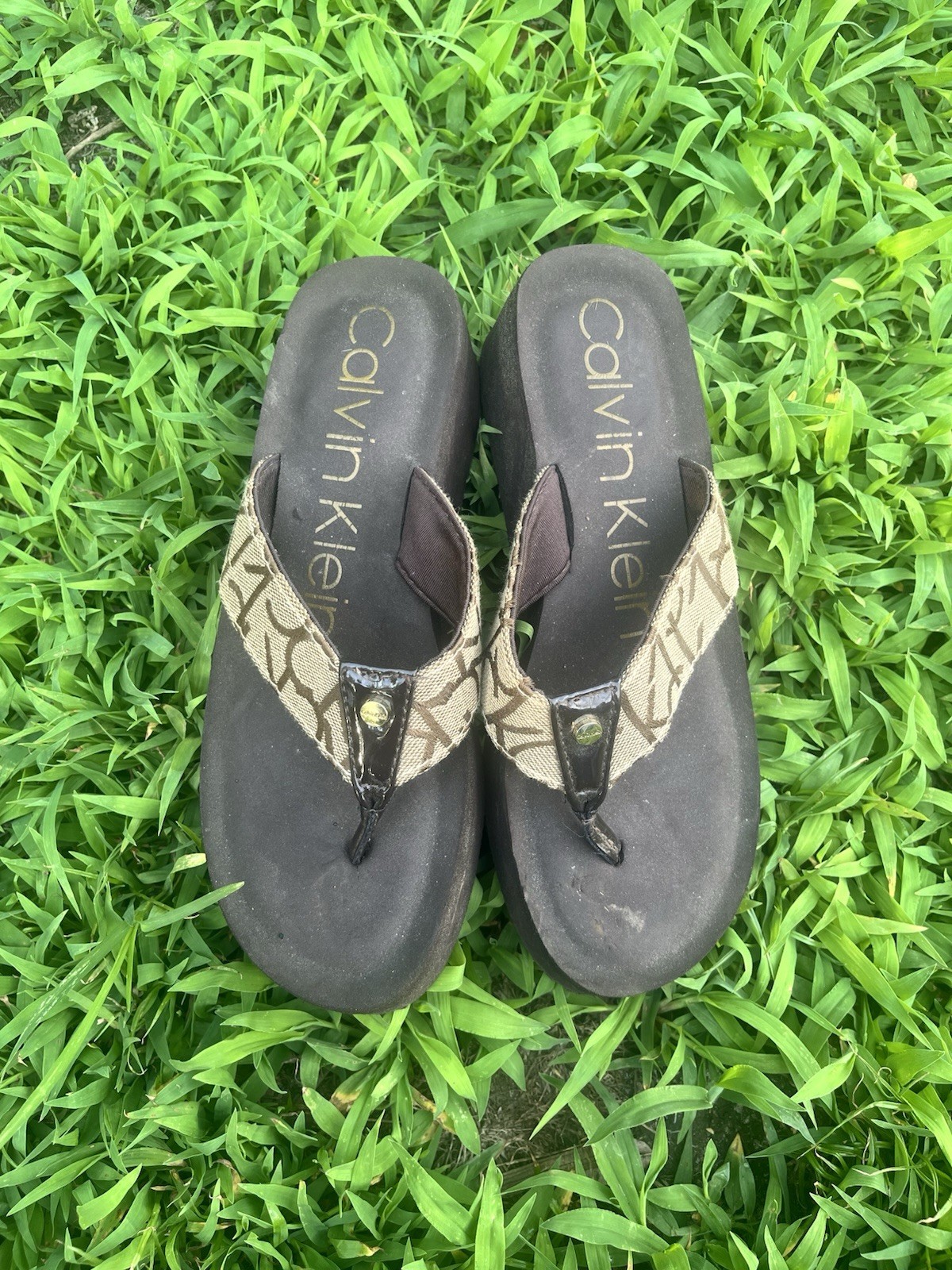 Calvin Klein Wedged Slippers Perfect Sandal For Summer