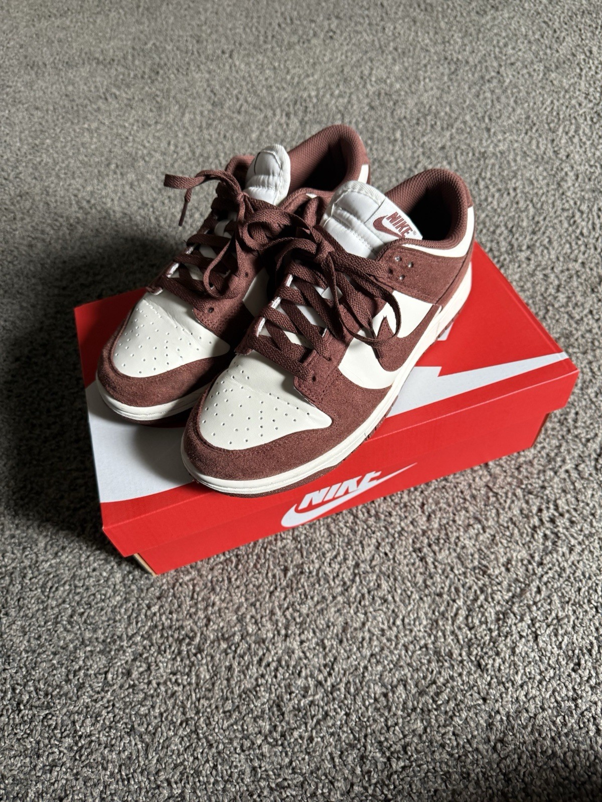 Nike Dunk Low Phantom Red Sepia Women’s Suede Sneakers HJ7673-001