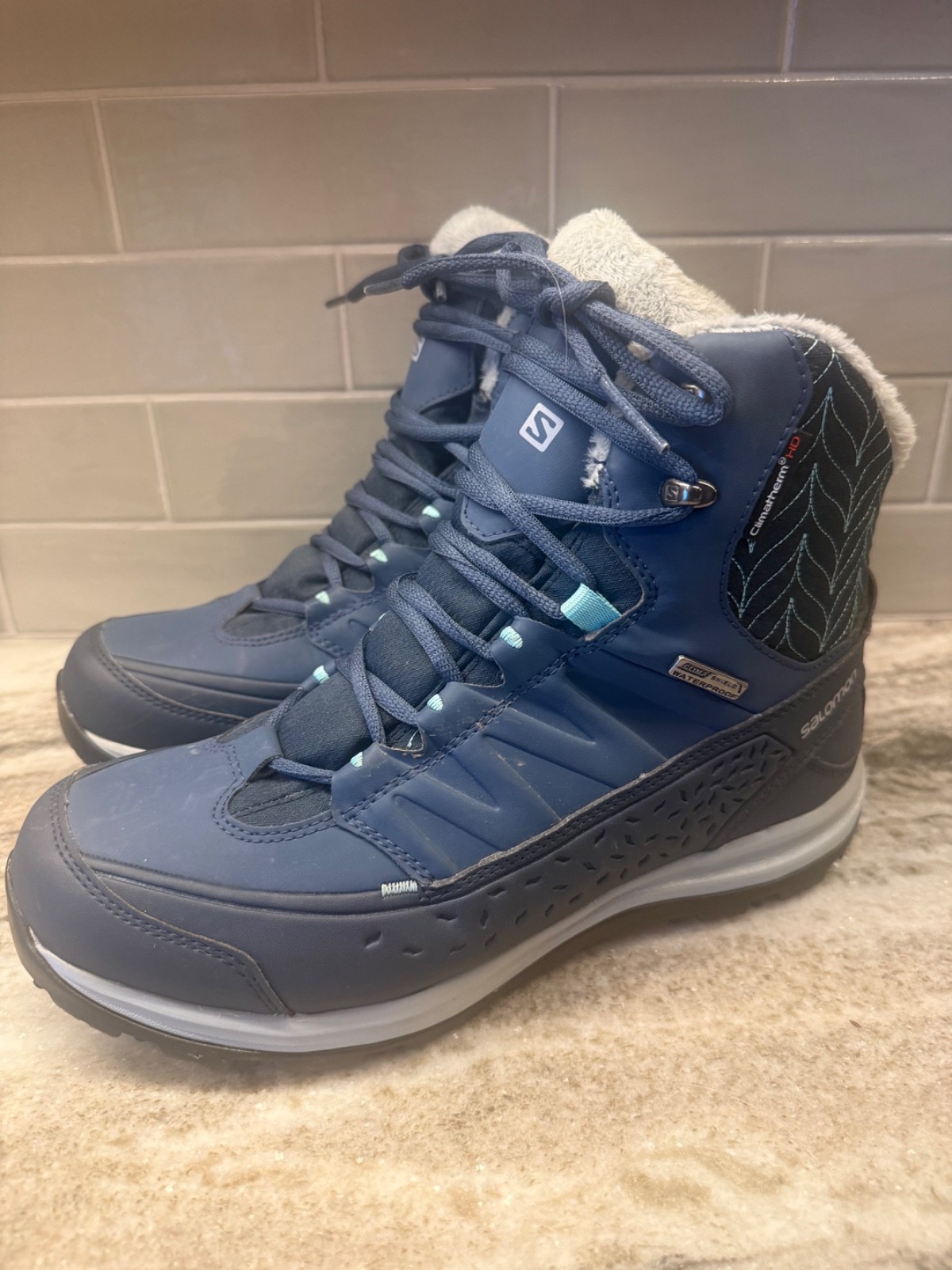 SALOMON WOMEN’S KAINA MID CS Waterproof Climatherm Boot Sz 9