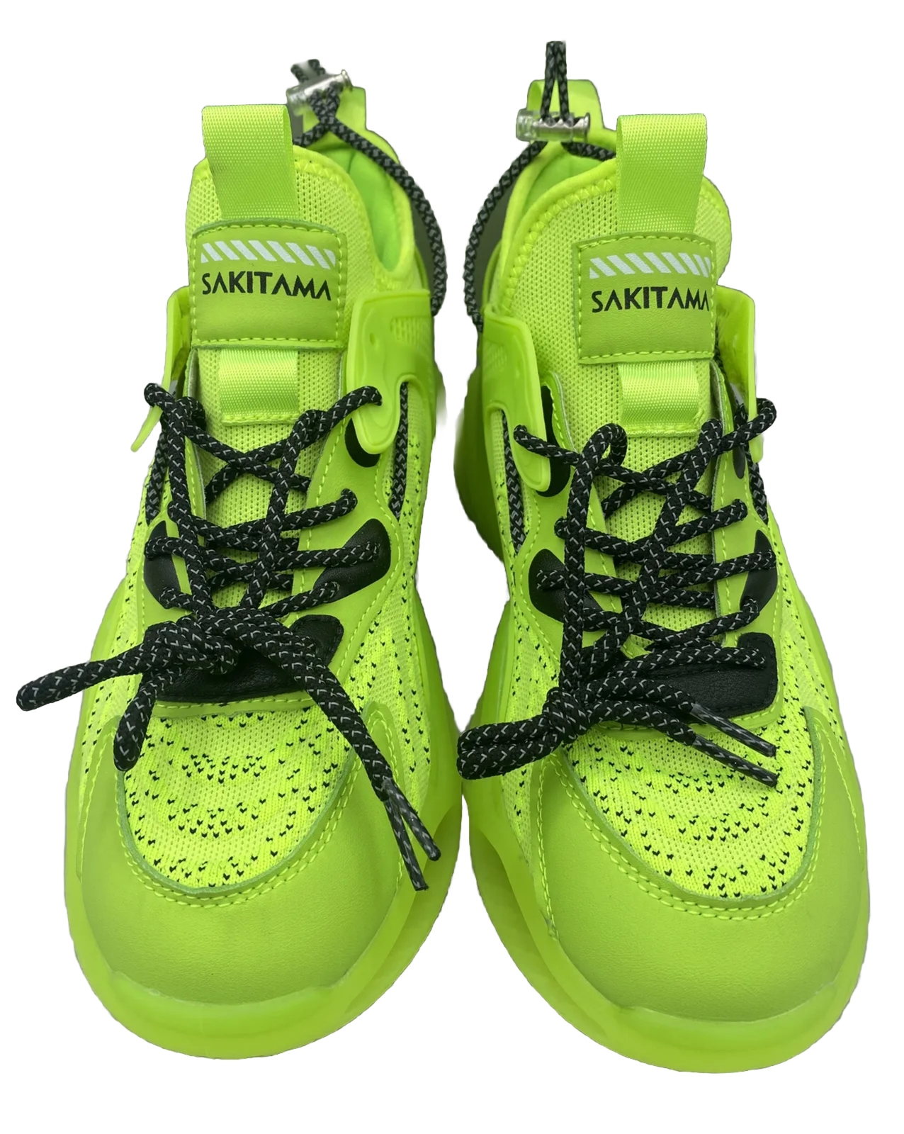 SAKITAMA Running Shoes Sneakers Casual Shoe Athletic Yellow Neon NEW 8.5M 11W