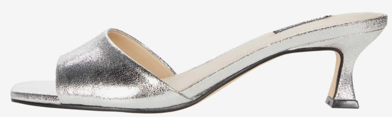 Nine West Indra SiILVER Square Toe Slide Sandals Sz: 10M — Now $69.99