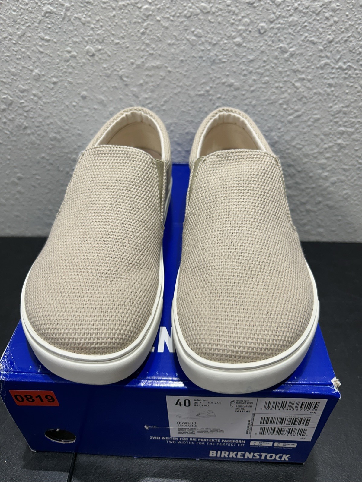 Birkenstock Oswego EU 40 Shoes Sandcastle Slip-On Unisex Men 7 Ladies 9
