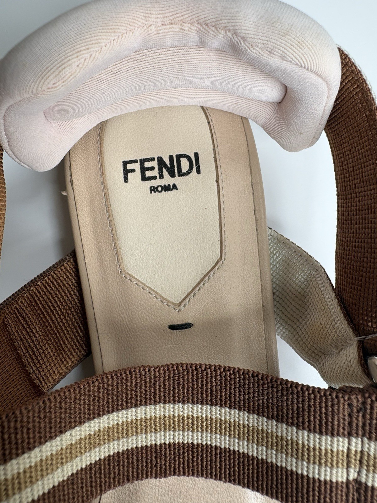 Fendi Colibri slingback flats brown and beige EU 37.5