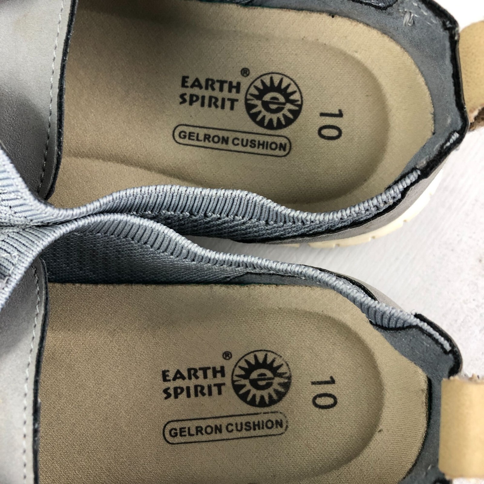 Earth Spirit Women’s Size 10 Grey Gelron Cushion Pull Tab Lace-Up Oxford Shoes