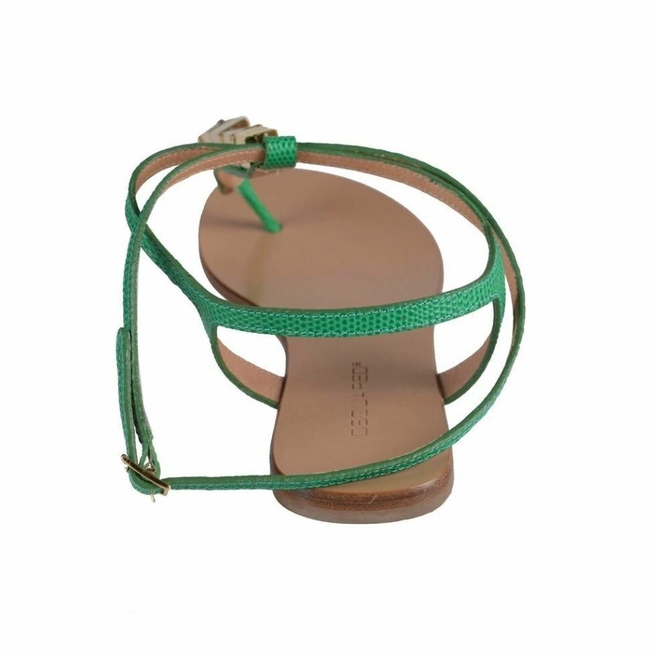 Dsquared2 Women’s Emerald Green Wrap Around Ankle Sandals Shoes US 6 IT 36