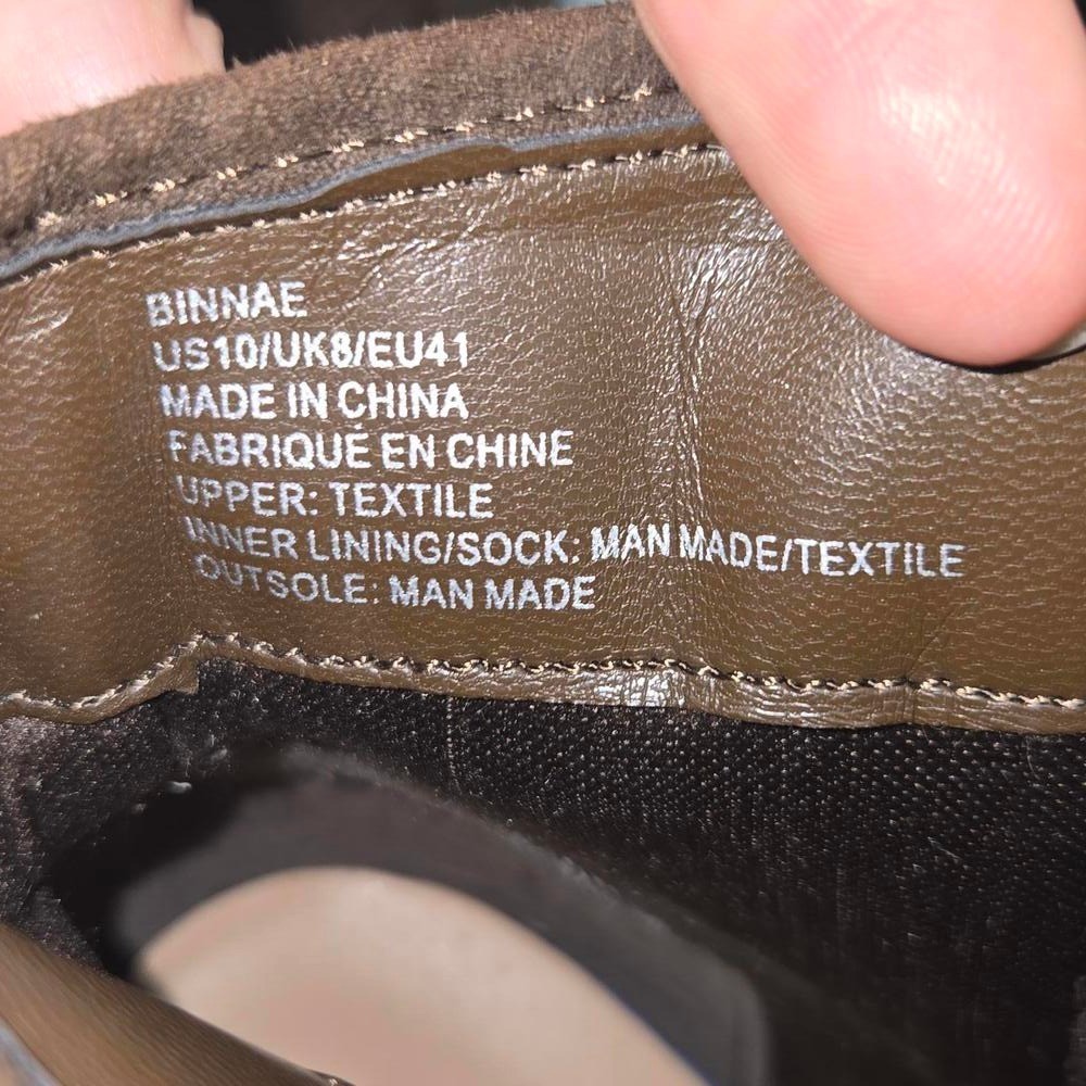 PRICE DROP JustFab Binnae High Heeled Bootie Brown Suede Multi-Straps Sz 10