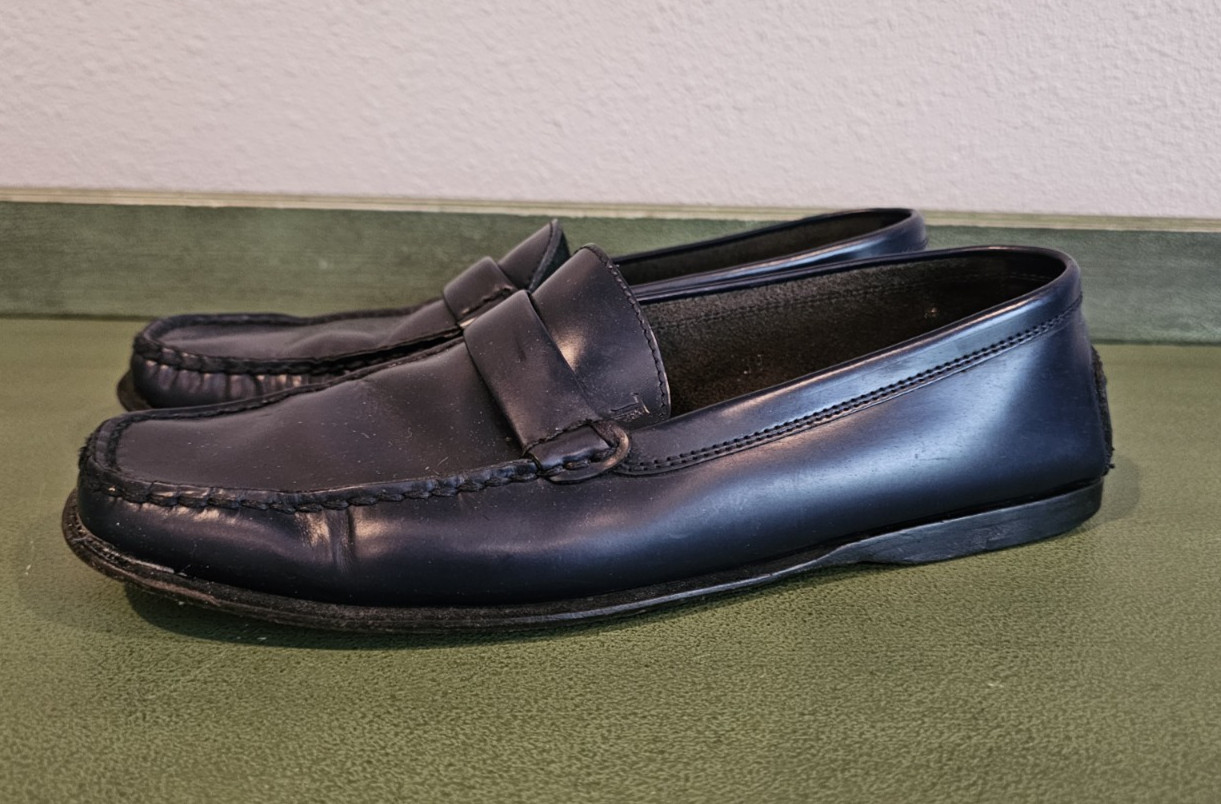 TOD’S Women’s Leather Loafers Navy Blue EU 39 US 8 SEE DESCRIPTION