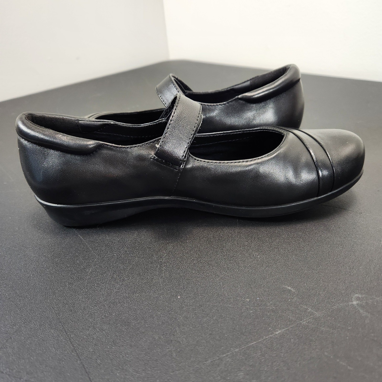 Abeo B.I.O.system Ida Black Leather Mary Jane Comfort Shoes Womens 8 24152888