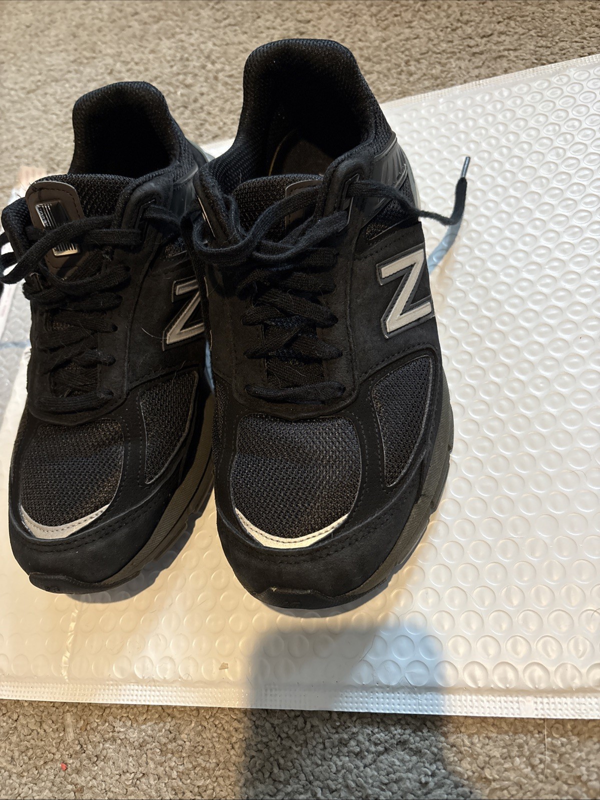New Balance 990BK5 D Women’s Running Shoes Black/Silver Size 9.5