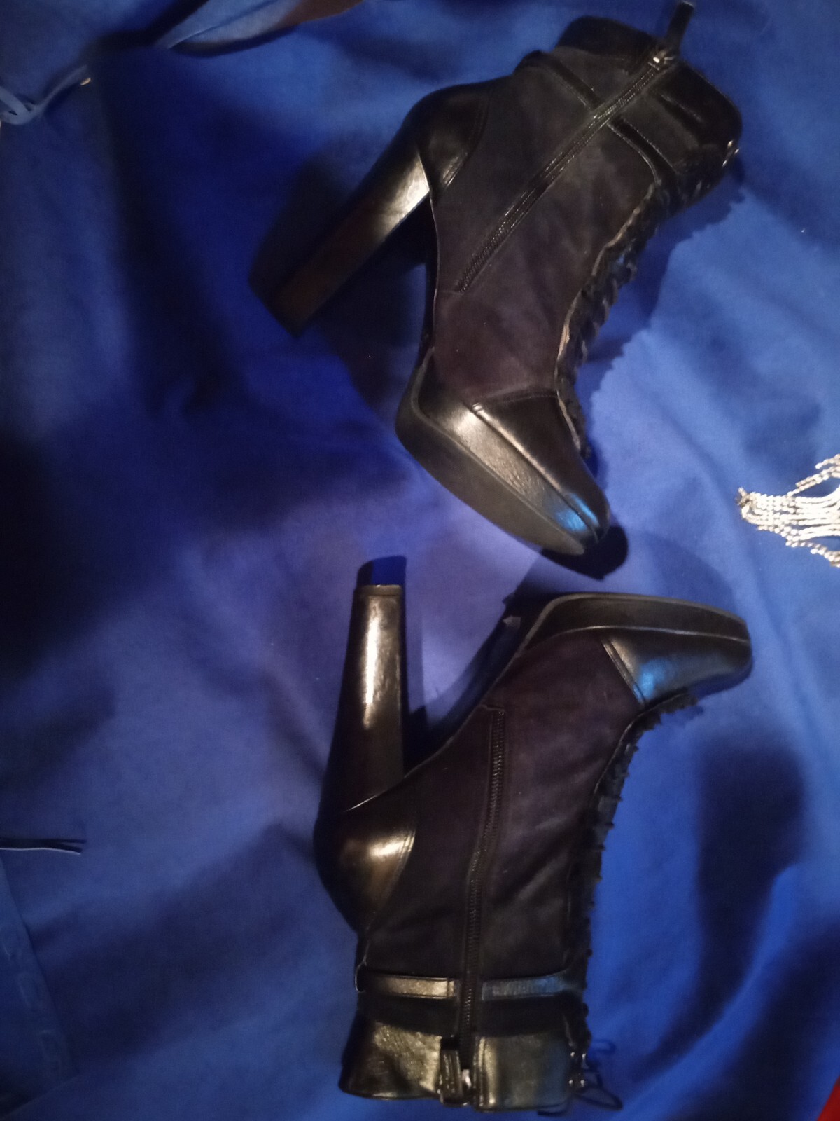 L.K. Bennett Gorgeous Butter Soft Suede Leather Boots Heels Black Must See! US 7