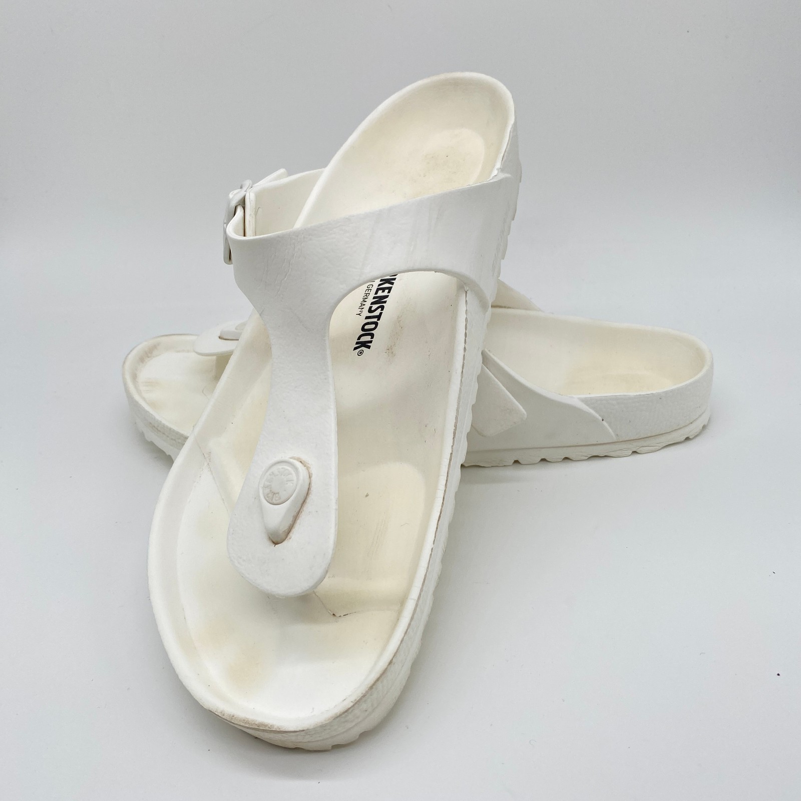 Birkenstock Gizeh EVA Slip On Sandals Women’s 11.5 Men’s 10.5 White Unisex 7067