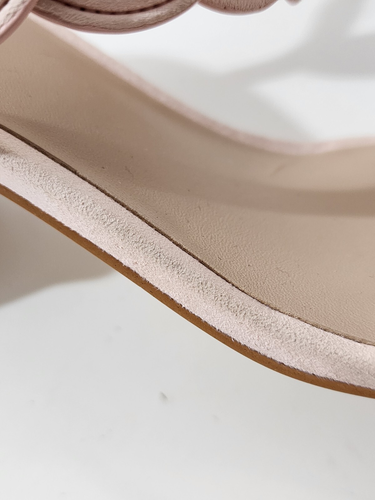 Stuart Weitzman Twistie Pink Suede Block Heels Ankle Strap Sandals Women’s Sz 7
