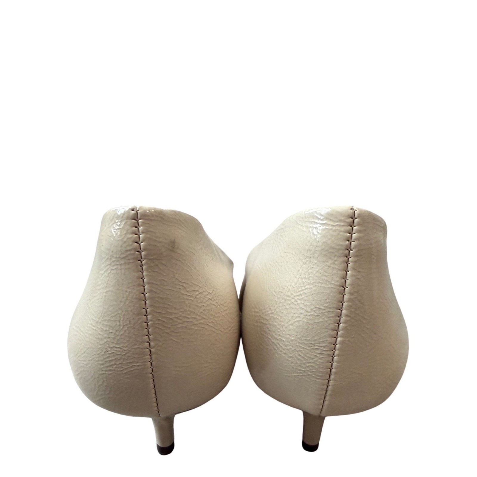 Zara Beige Pointed Toe Kitten Heel Pumps EU 39 US 8.5 Nude Cream