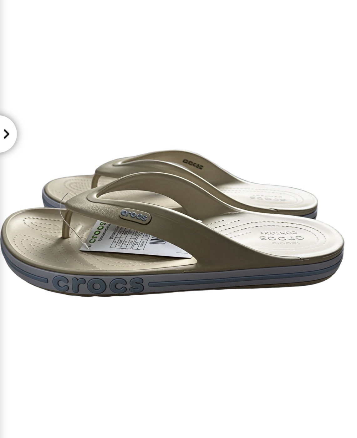 Crocs Bayaband Flip Flops Stucco Tan Sandals Men 7 Women 9 Comfort Shoes 205393