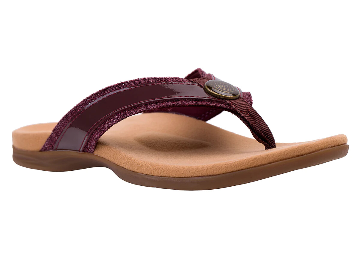 Spenco Women’s Sutton Sassafras Sandal Slide Flip Flop Wide (D W)
