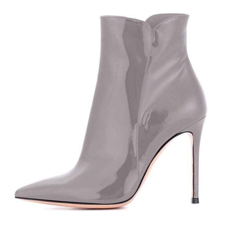 Concise Women Ankle Boots Pointed Toe 12CM High Heels Dress Party Booties Shoes