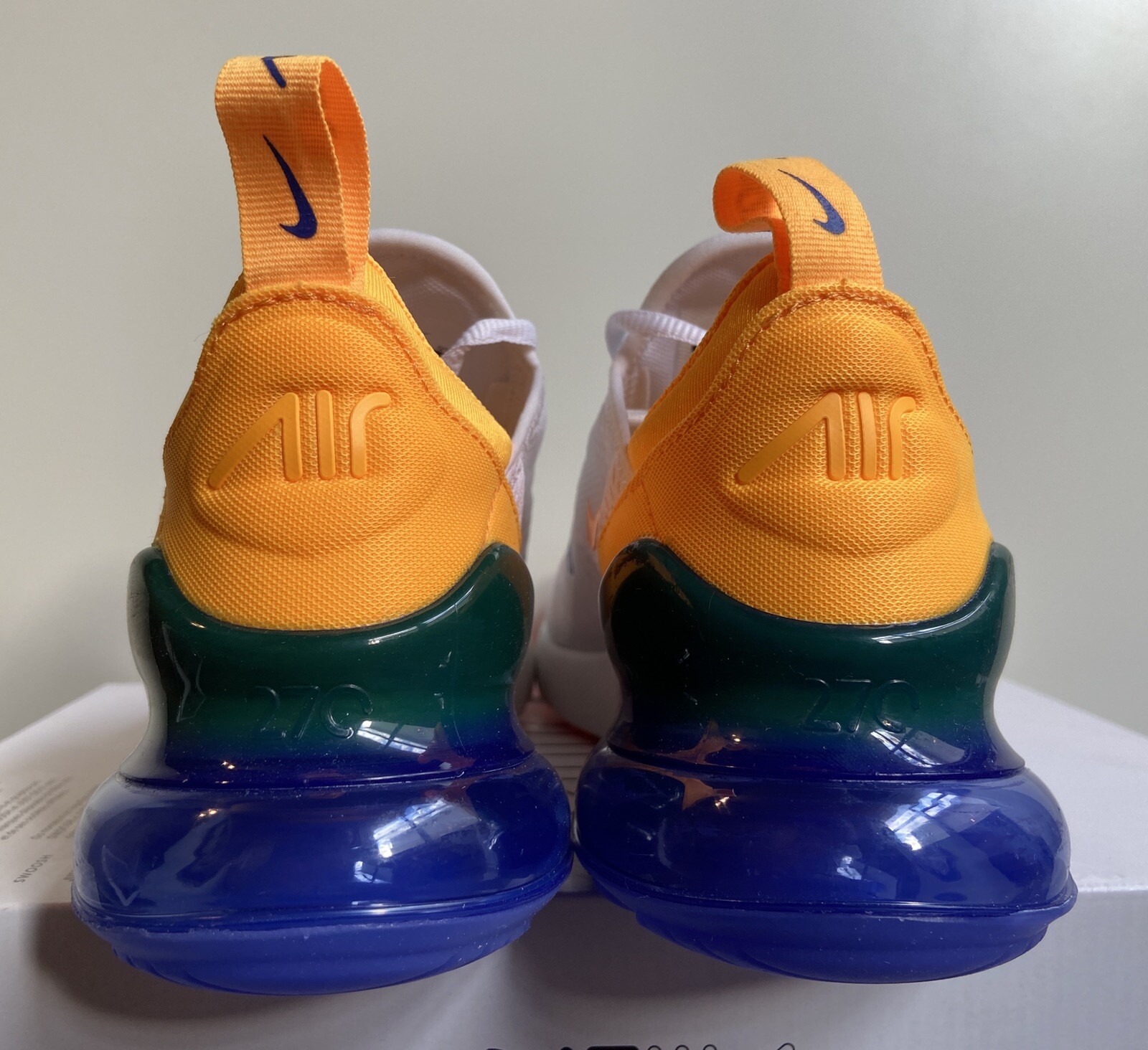 Nike Air Max 270 «Philippines» White Laser Orange AH6789-105 Women’s Sz 6 NoLid