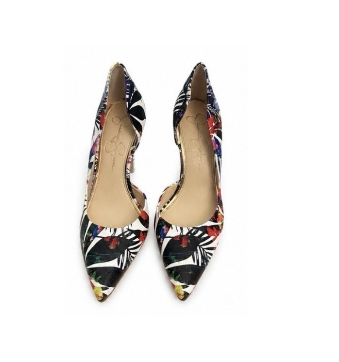 Women’s Multicolor Floral Pointed Toe Stiletto Pump Heel Shoes