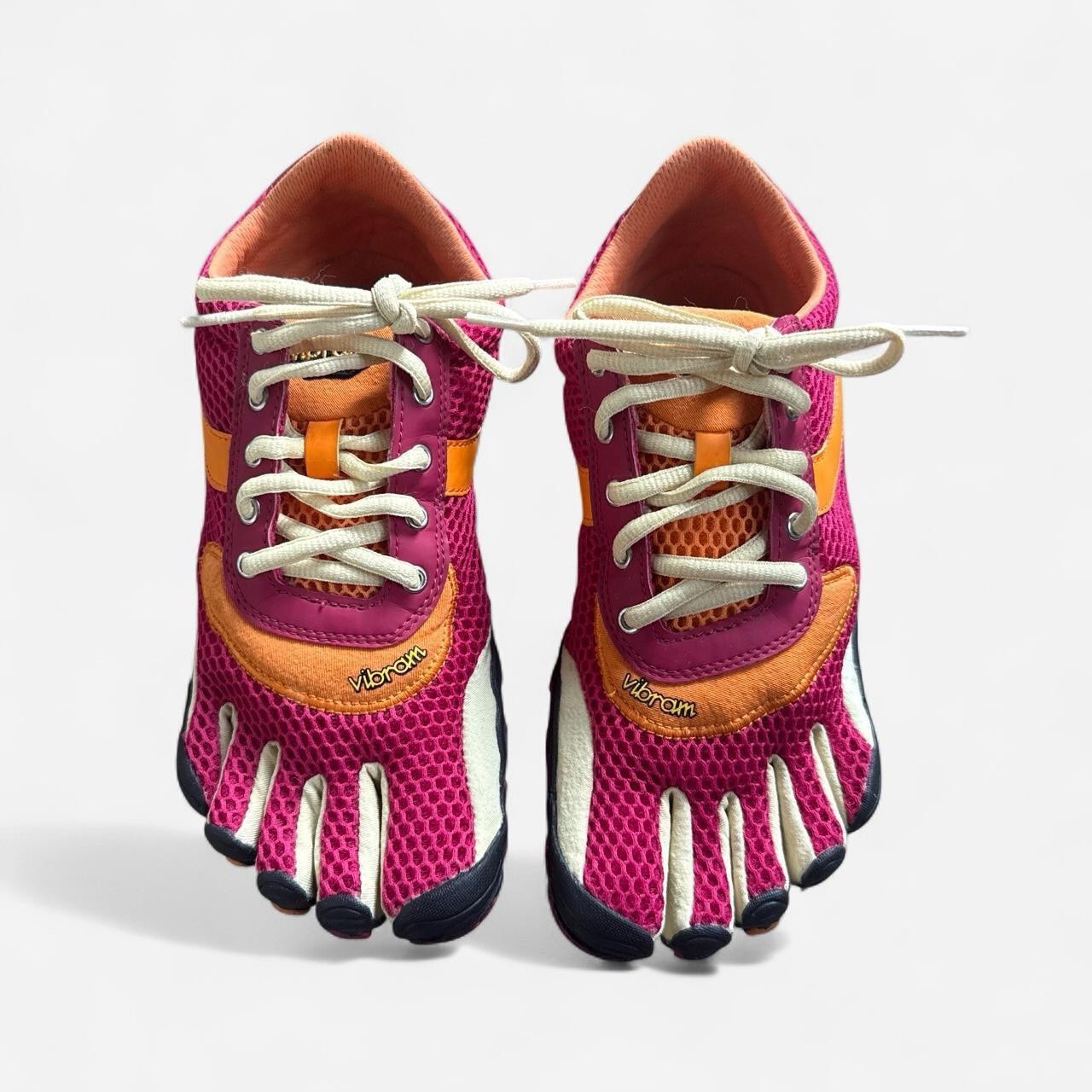 Vibrams 5 Finger Sneakers Orange and Pink Size W39. US