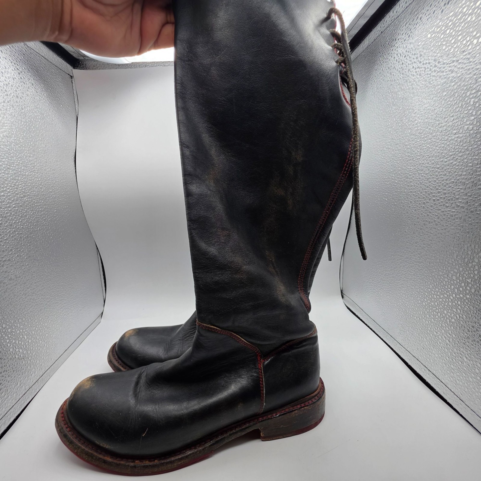 Bed Stu Manchester Womens Size 6 Black High Boots Casual Party Work Wear