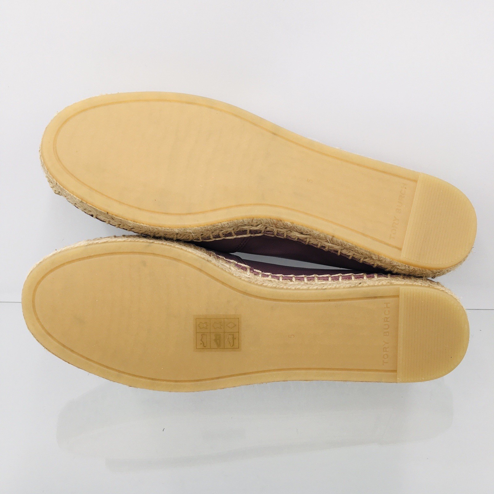TORY BURCH – ELEANOR – Cipria- Goat Leather Women’s Espadrille Size 5 M