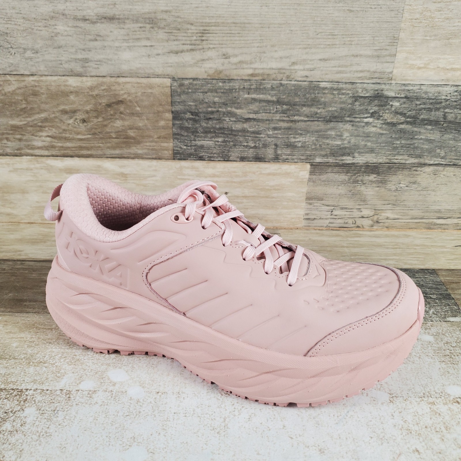 Hoka One One Bondi SR Womens Shoes Sz 10.5 Peach Whip Low Top Lace Up Sneakers