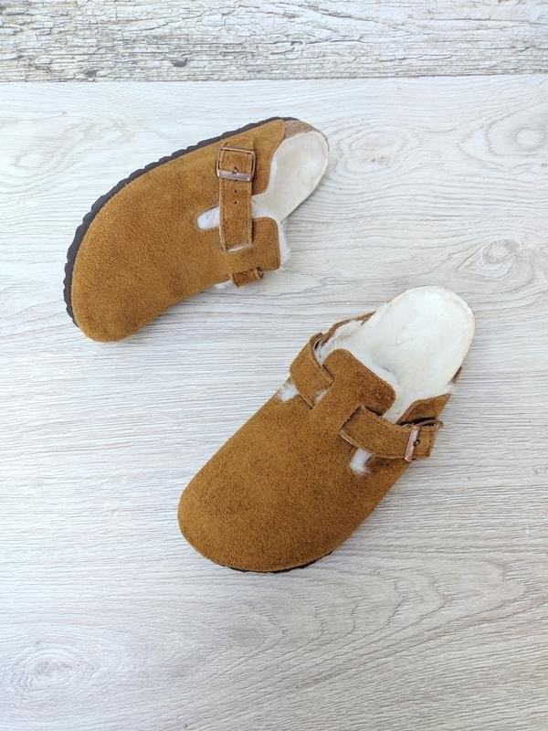 Women Birkenstock Boston Orange Suede 38