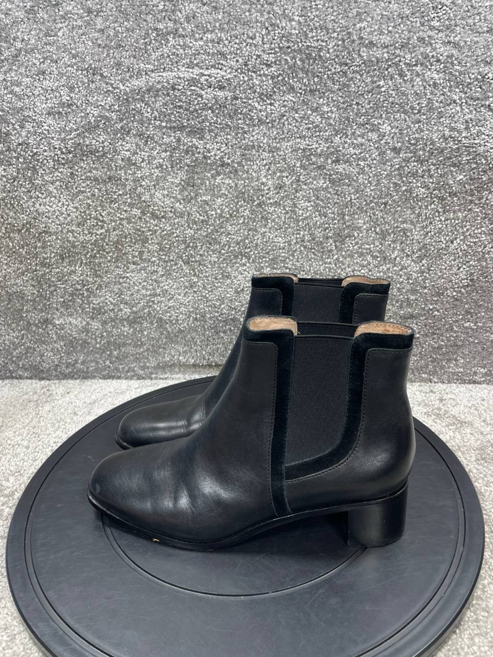 Madewell Chelsea Boot Womens Size 8 Brynn Black Leather Ankle Square Toe Pull On