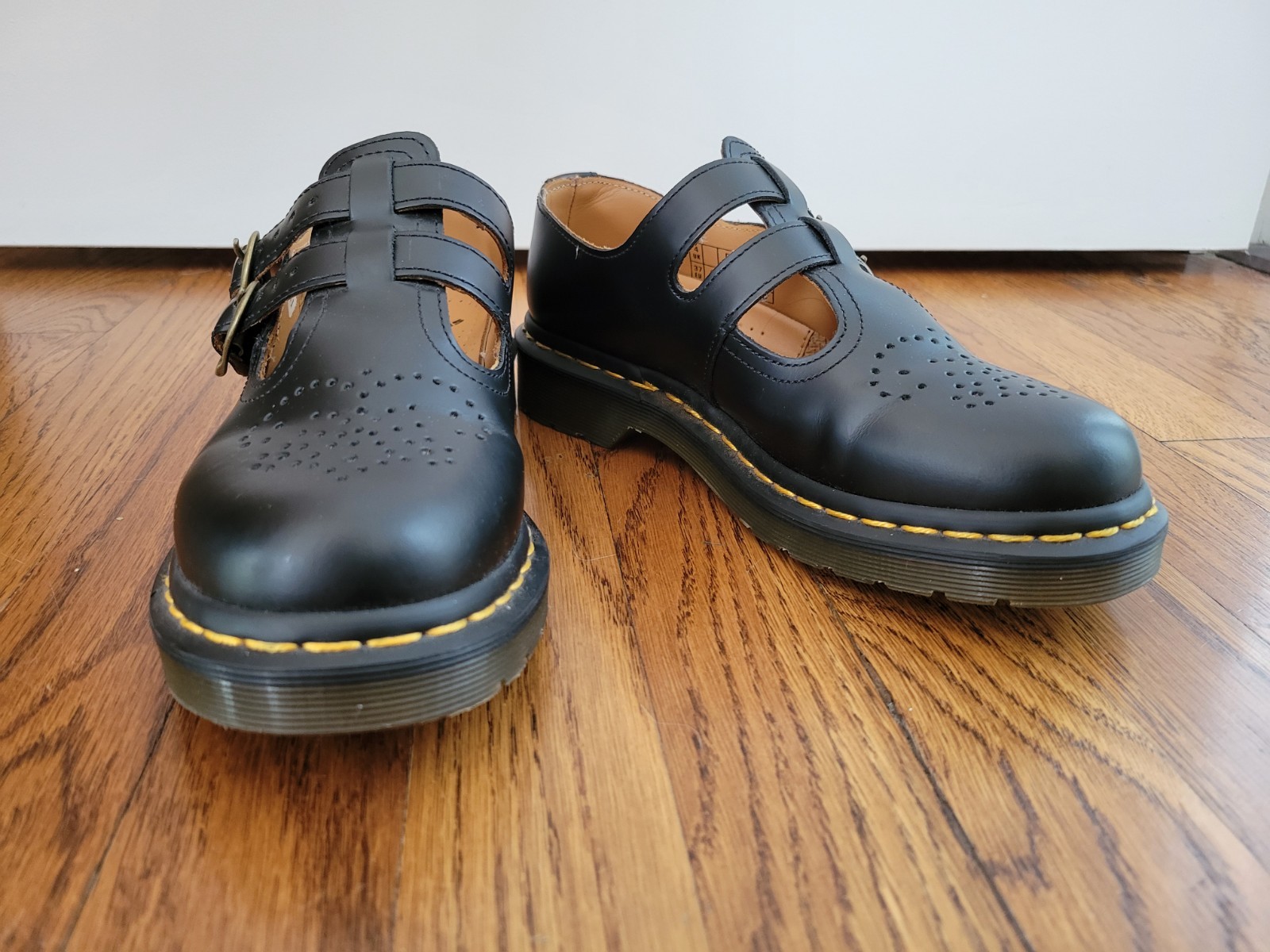 Dr. Martens 8065 Mary Jane Smooth Leather Black Double Buckle Women’s sz 6 UK 4