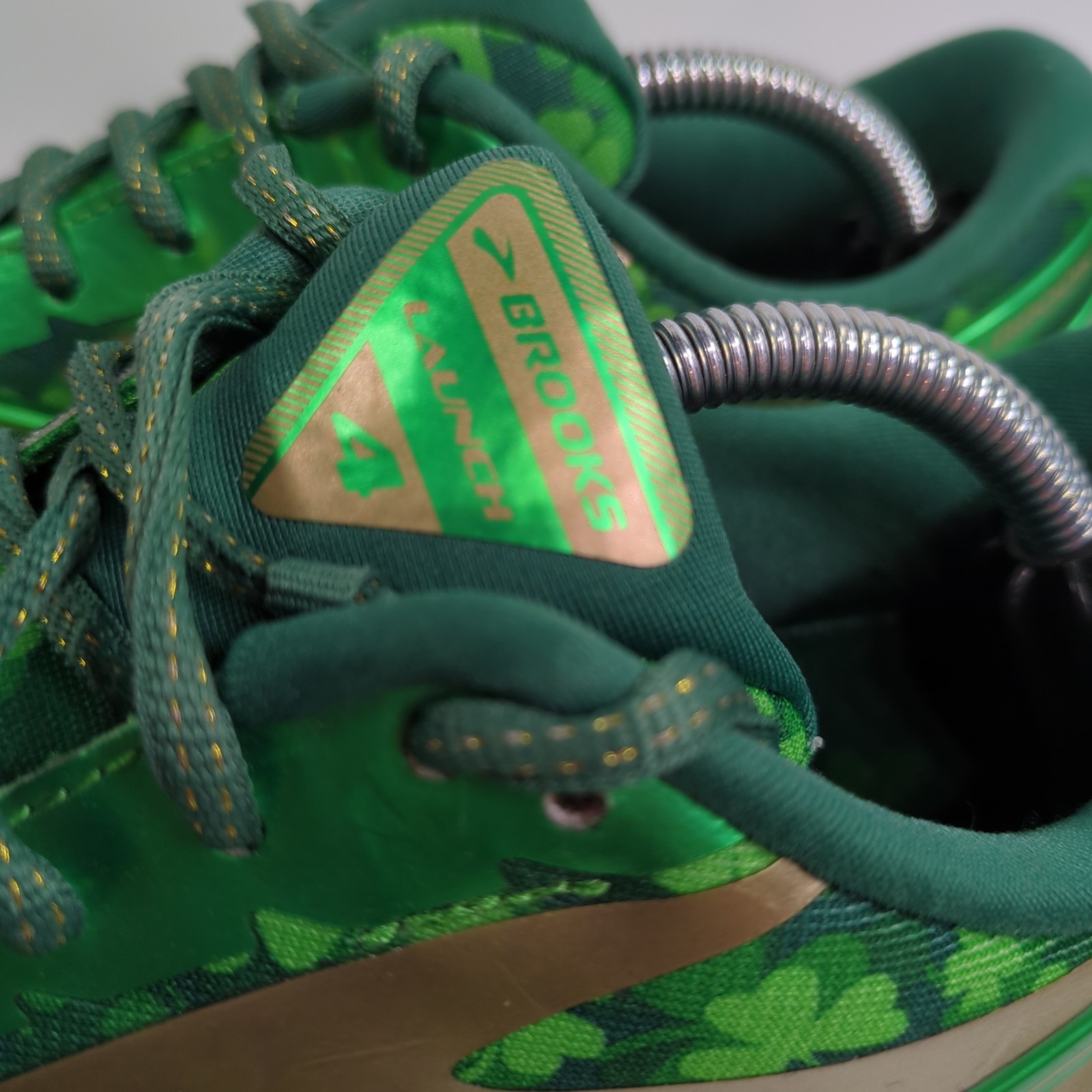 Brooks Launch 4 St Patrick’s Day Running Shoes Fern Green Mesh Shamrock US 8.5 D