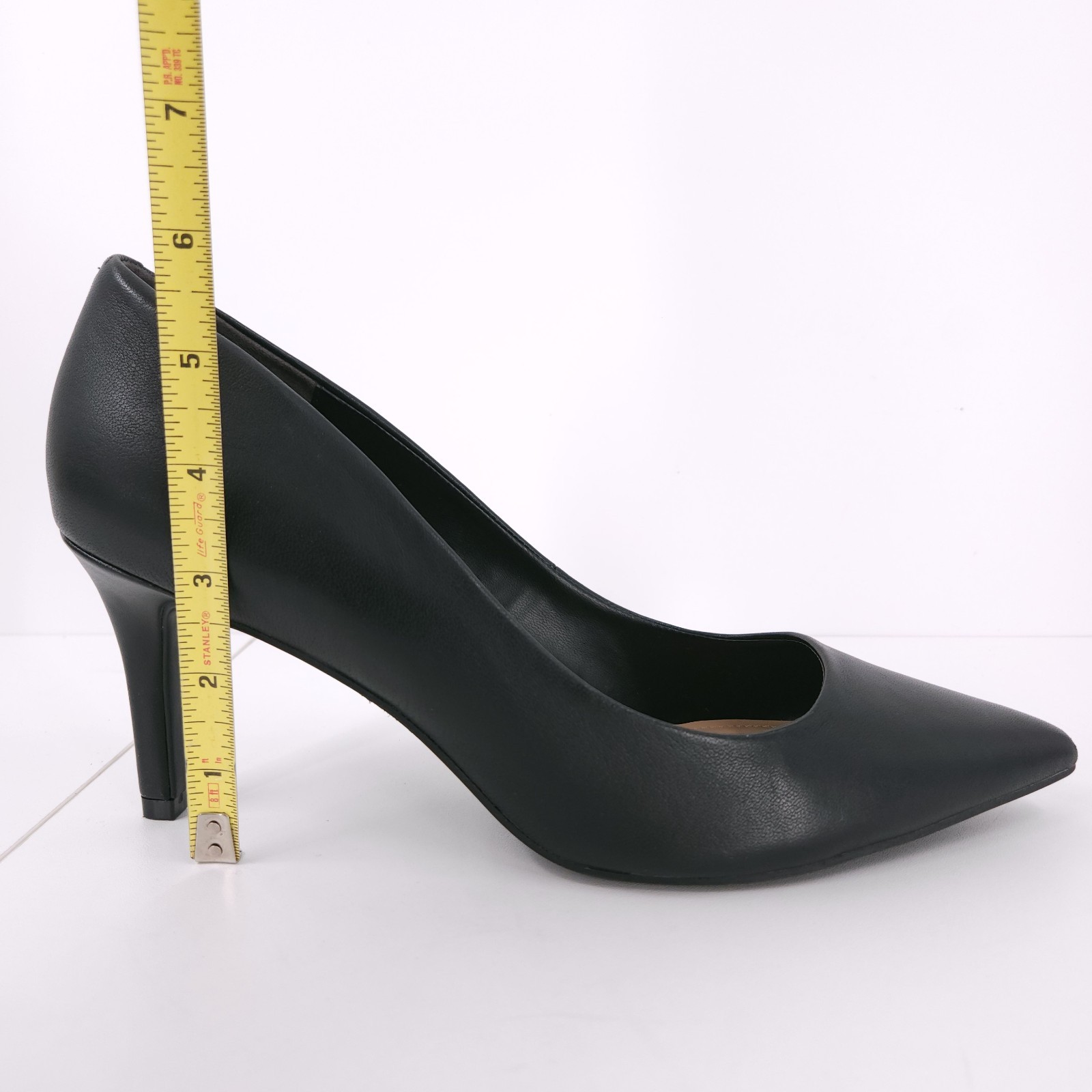 On 34th Jeules Black Stiletto Slip On Pointed Toe Pumps Womens Size 10.5 M