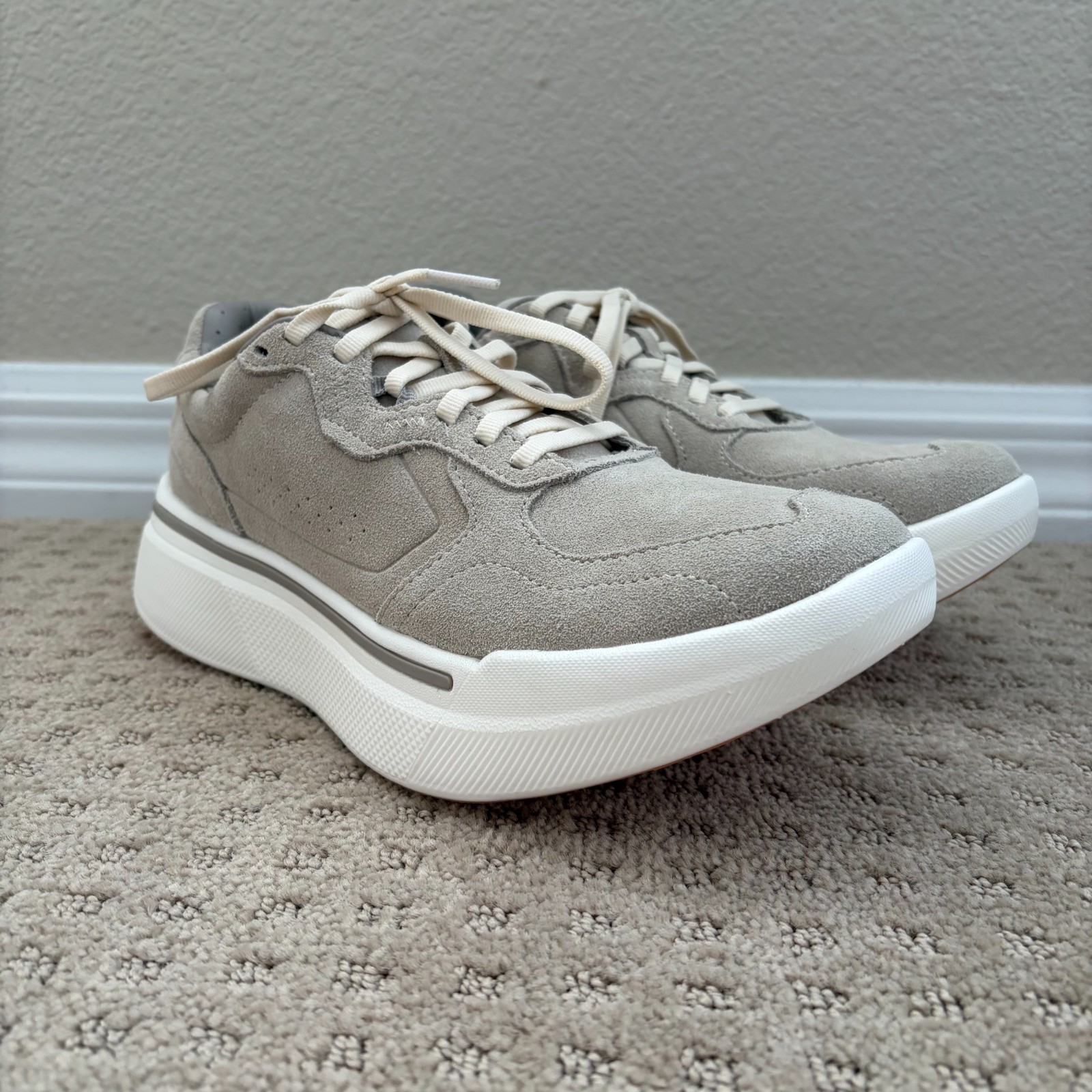 AHNU Sequence 1.1 Suede Shoes in Oatmeal Women US 7 Quiet Luxury NWOT $240