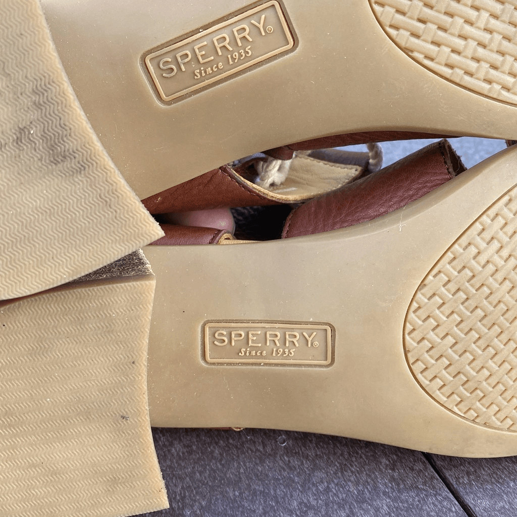 Sperry Vivianne Lia leather sandals size 8 womens gladiator style brown chunky w