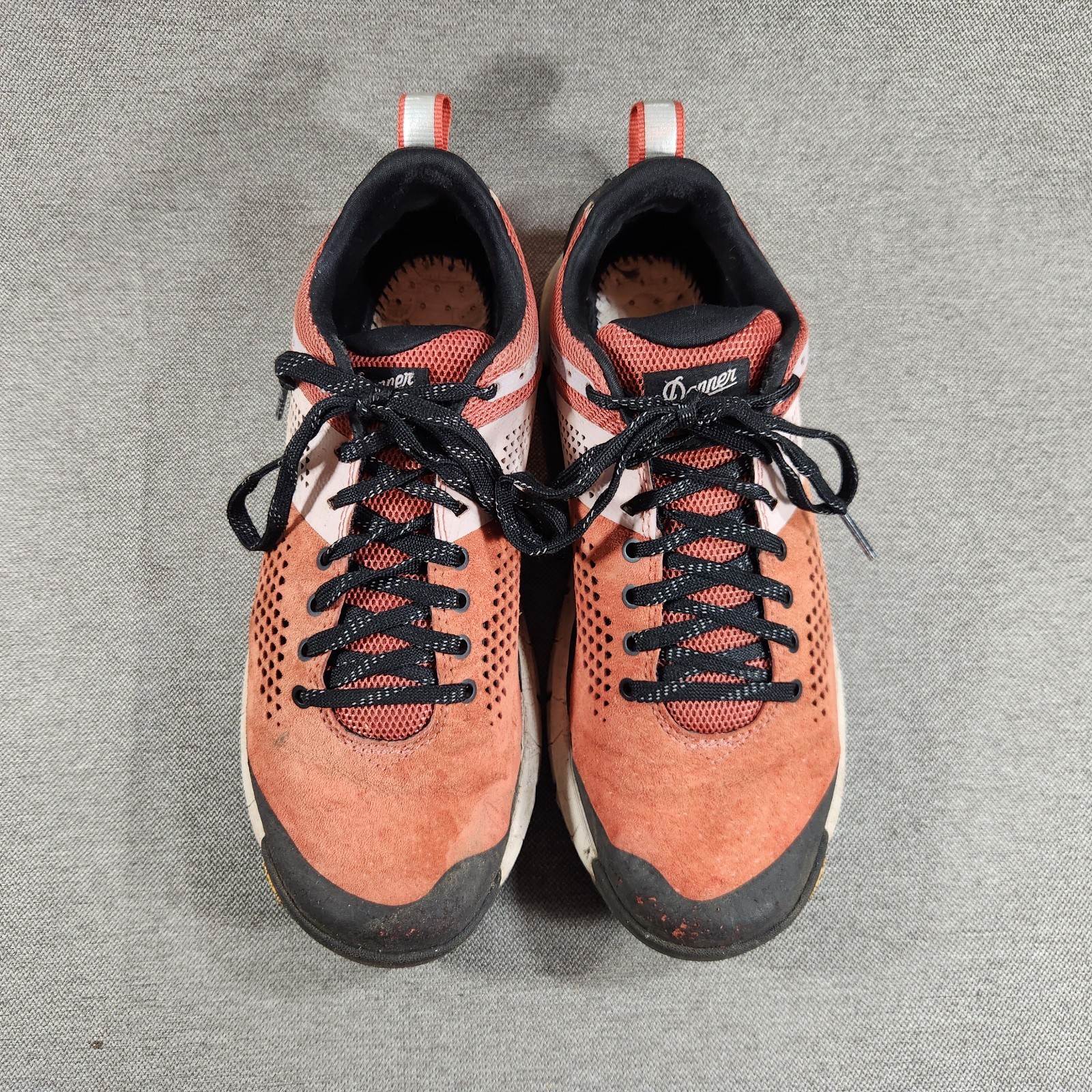 Danner Trail 2650 Womens Size 9 Orange Lace Shoes Vibram Sole MISSING INSOLES