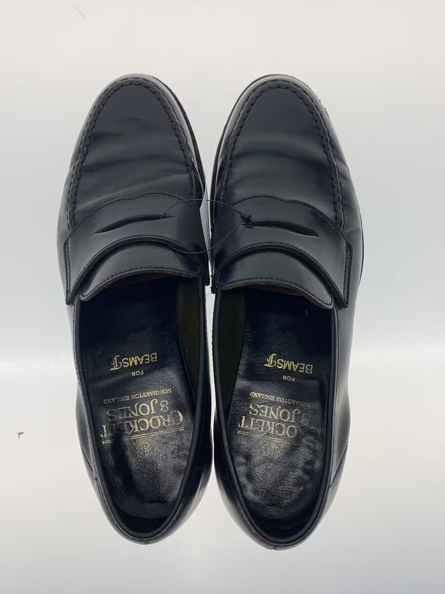 Crockett Jones Loafers Uk5.5 Blk Leather 20313A H01L1 Bf Gy763