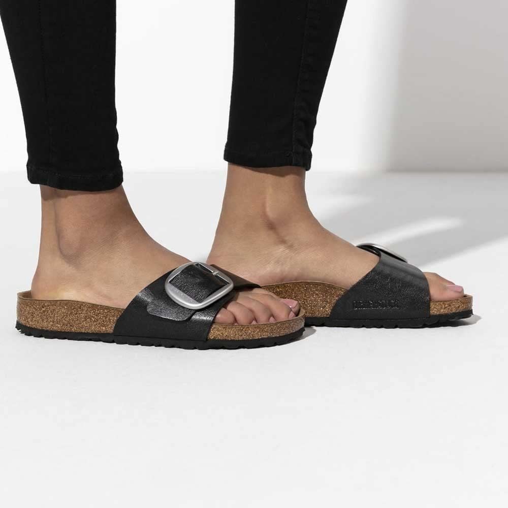 Birkenstock Madrid Big Buckle Black Graceful Licorice Sandal SIZE EU 41/US W10
