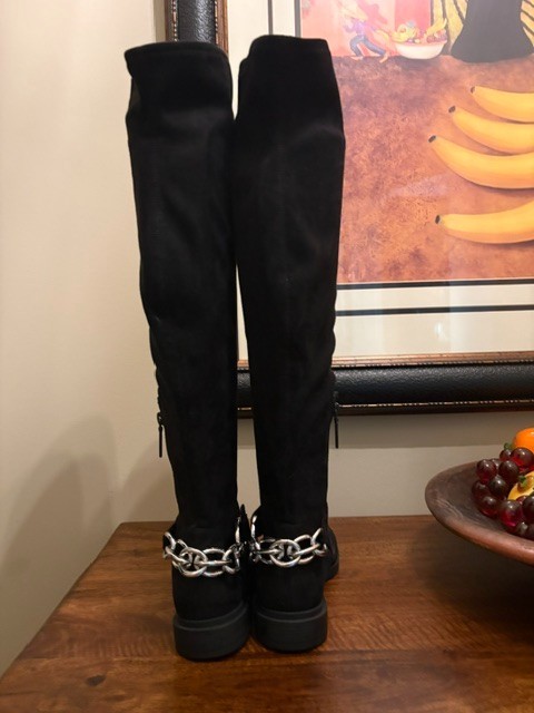 Calvin Klein thigh high harness boots 6.5
