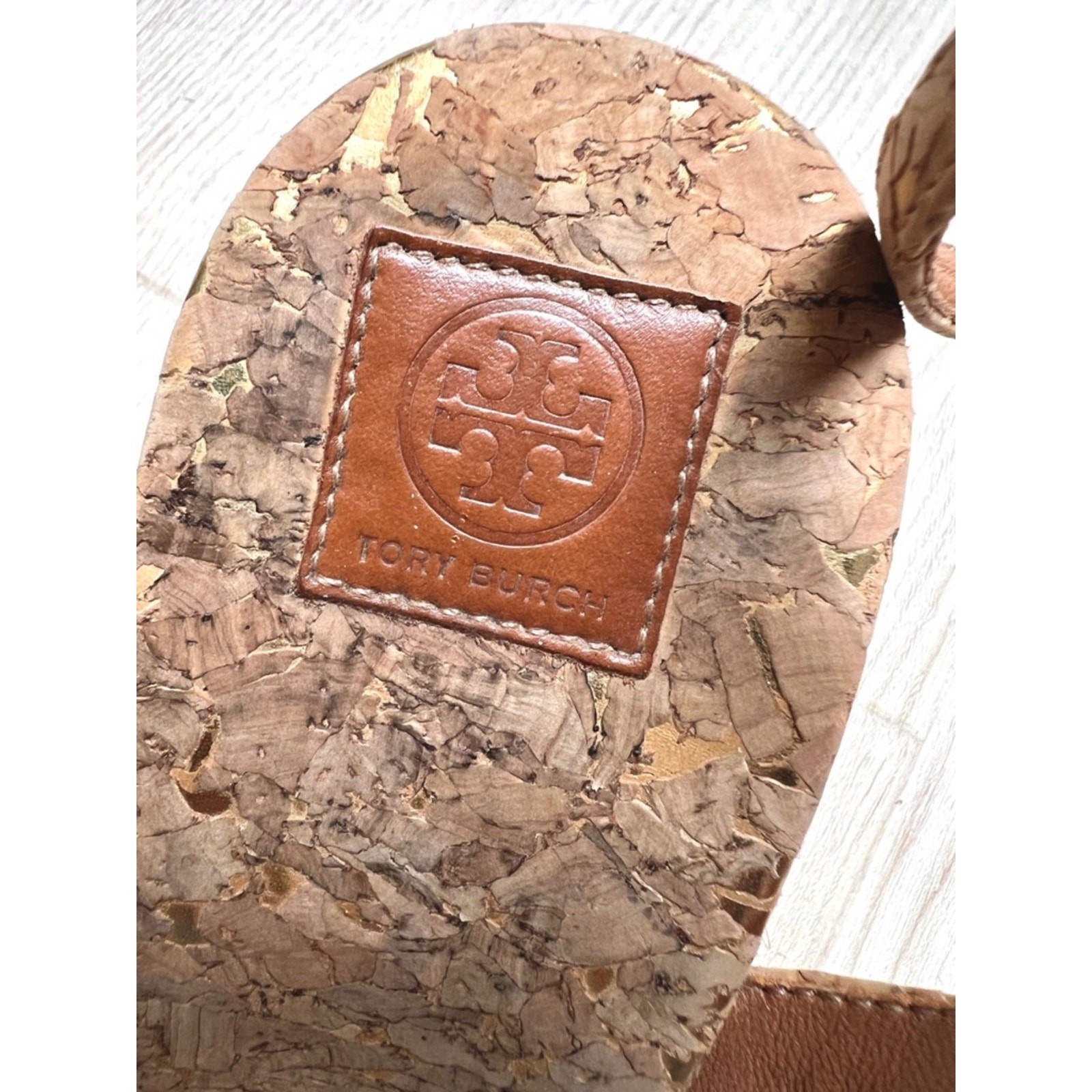 TORY BURCH cork wedge strappy sandals / resort feminine summer / size 9
