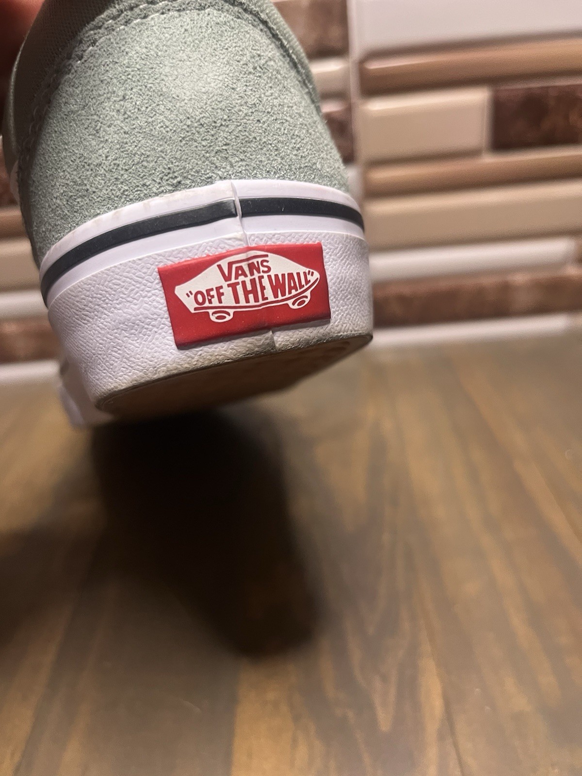 VANS Old Skool Shoe Size 9 Women Size 7.5 Men Mint Green Low Top Gently Used