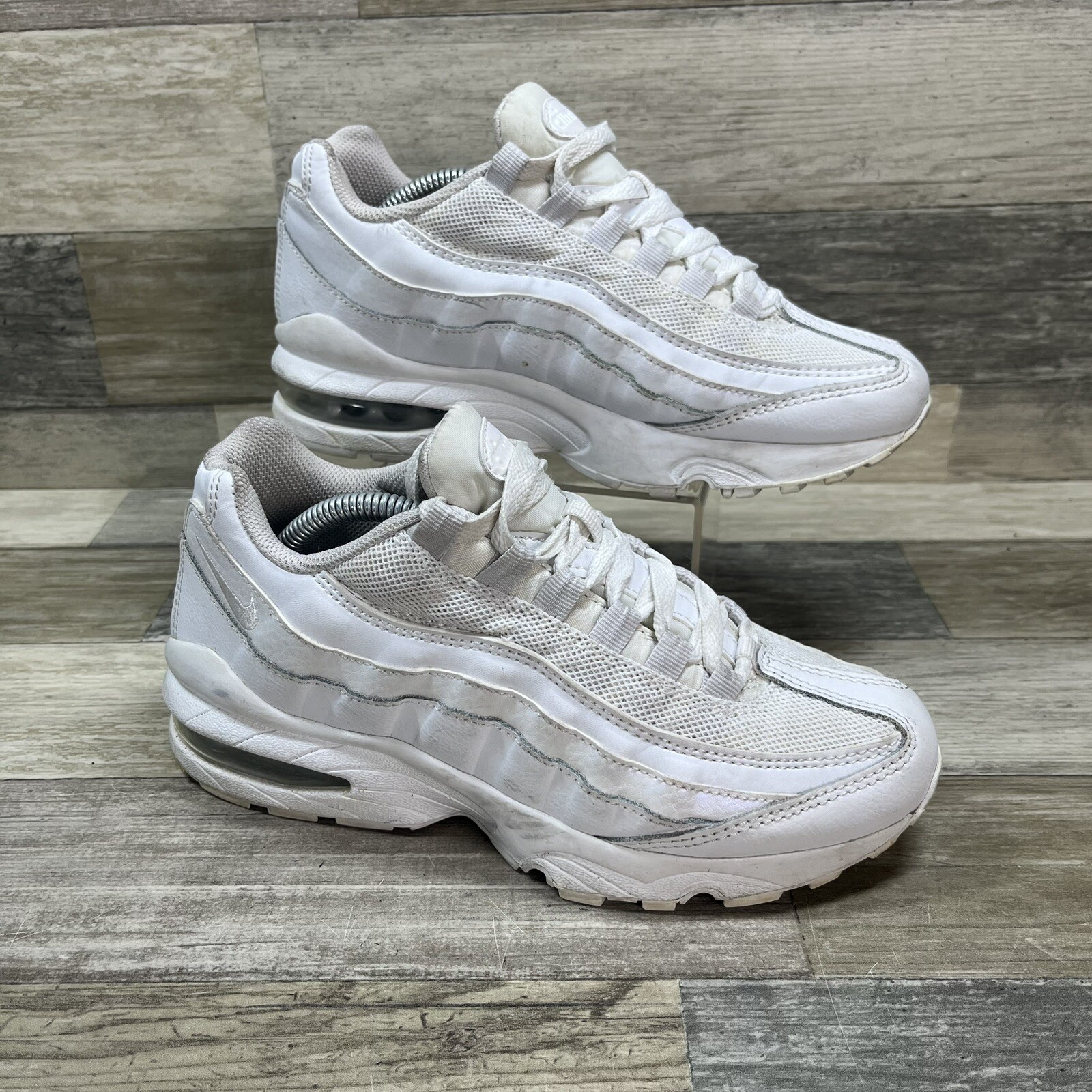 Nike Air Max Shoes Youth Size 4.5 Y White Triple White Athletic Low Top