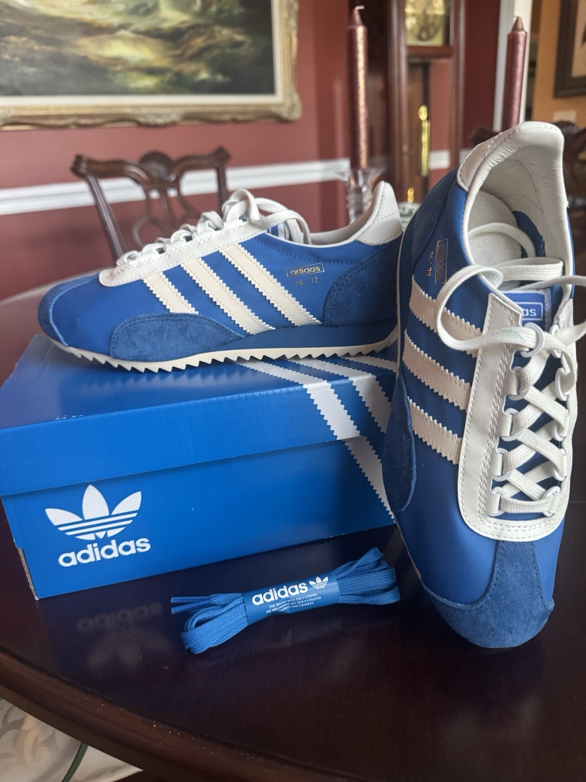 adidas Classic running shoes women OG SL 72 PT 6.5 New Blue